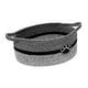 thumbnail image 2 of Cesta Tejida De Cuerda De Algodón, Cesta De Regalo Suave, Vacía Para Armario De Ba?o, Ropa, Color Negro Y Gris., 2 of 5