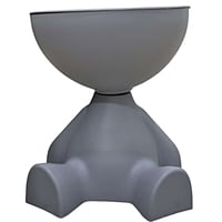 Genérico - Mesa De Arrimo Con Compartimento Organizador Integrado Gris