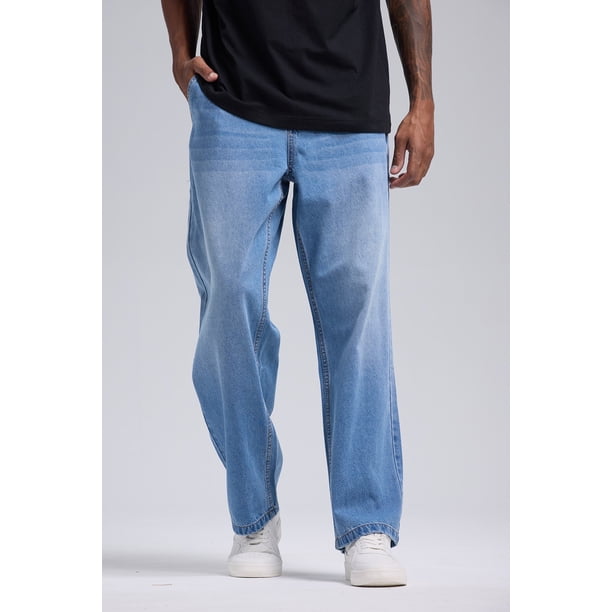 Jeans Hombre Baggy Western Azul Retro