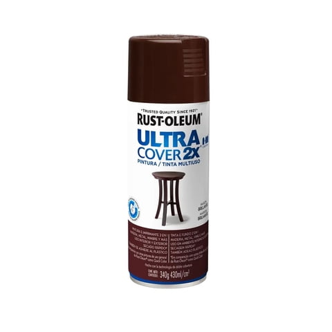 Rust-Oleum - Pintura En Spray Ultra Cover 2X Multiuso Marrón Brillante 340 G