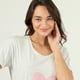 thumbnail image 5 of Camisa de Dormir Emilia Manga Corta Gris Melange, 5 of 5