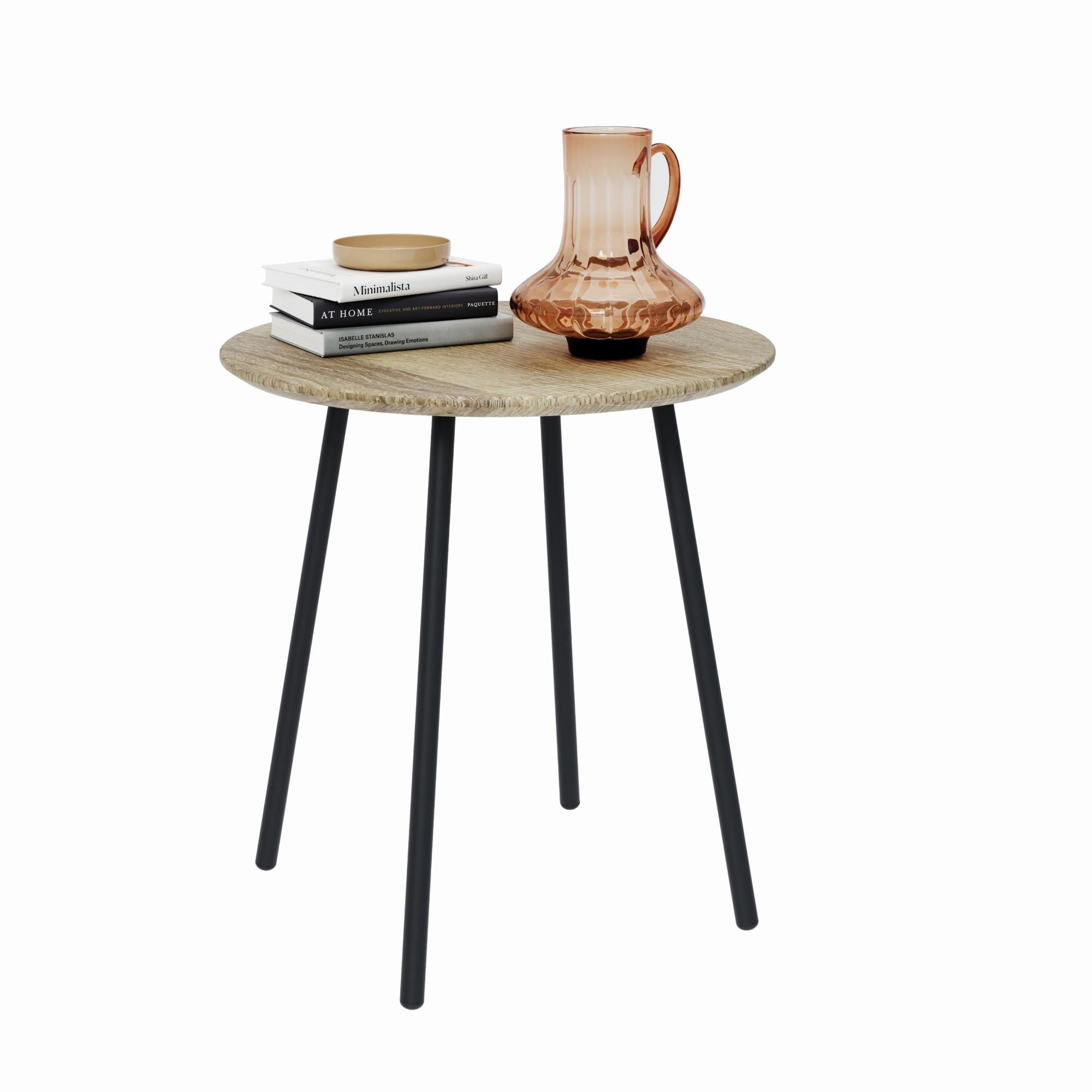 Mainstays - Mesa Lateral Jx-18C592 40X40 Cm Negro - Café