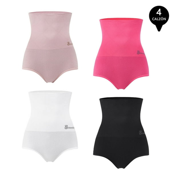 Pack de 4 Calzon Faja Reductor de Abdomen Levanta Gluteos Mujer