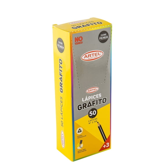 Pack de Lápices Grafito Triangulares 2HB Caja 50ud