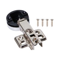 Magideal - De Puerta De Vidrio Para Armario De Cocina, Herrajes Para Gabinetes Para El Hogar, Fija De Acero, Tornillos De Copa De 35 Mm, , Derecho