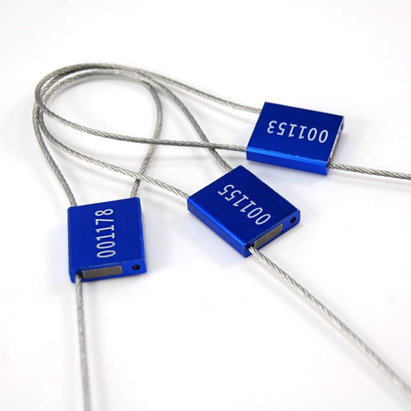 Sellos de cable de seguridad YOOZENA 30 cm azul, 500 unidades