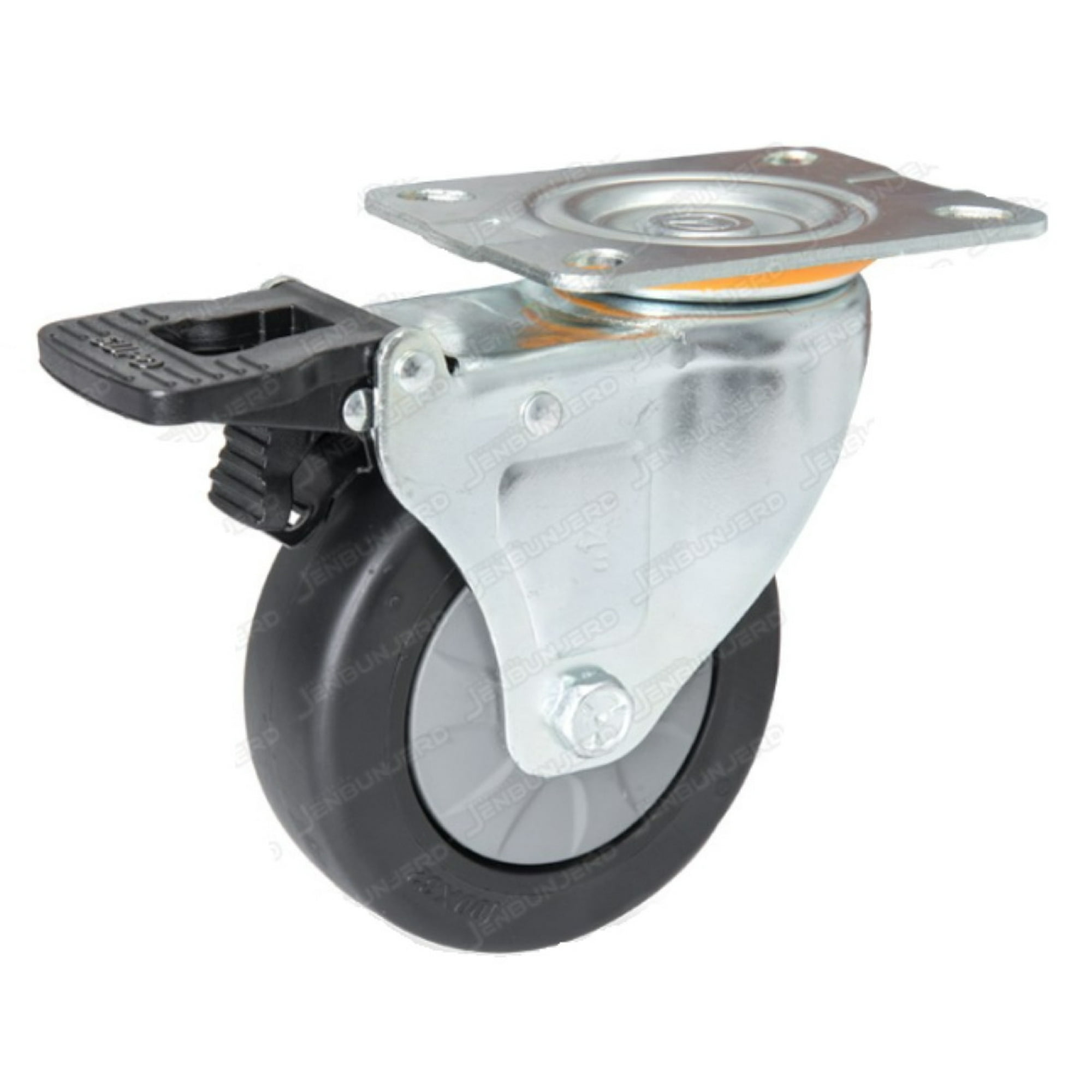 Supo - Z03 Pu Rueda Giratoria Con Freno Base Plana 125mm