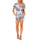 thumbnail image 2 of Conjunto de Ropa Hawaiana para Mujeres 2 Piezas Camisa con Botones y Pantalones Cortos Florales Trajes Casuales de Vacaciones Tropicales en la Playa 2025 XL Azul Cielo, 2 of 6