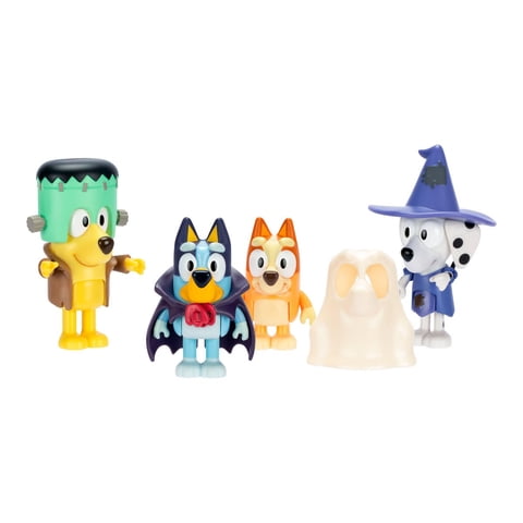 Figuras De Acción Bluey Set 4 Personajes Familia Halloween