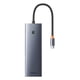 thumbnail image 1 of Adaptador HUB 10 en 1 USB-C a HDMI, USB 3.0, VGA, Ethernet, PD, SD, 3.5mm - Baseus - Gris, 1 of 8