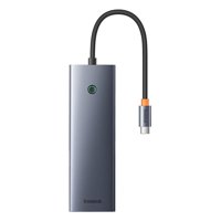 Adaptador Hub 10 En 1 Usb-C A Hdmi, Usb 3.0, Vga, Ethernet, Pd, Sd, 3.5Mm - Baseus - Gris