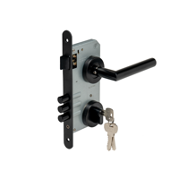 Odis - Set De Acceso Cerradura Embutir 201 + Manilla 9480 - Negro