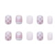 thumbnail image 2 of White Heart Checkered Press On Nails Short, Glue On Nails Square Shape Acrylic Nails Press On With Soft Pink Color Design Fake Nails Set For Women Girls 24PCS, 2 of 2