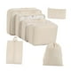 thumbnail image 3 of 7x Cubos De Embalaje Organizadores De Equipaje Para Viajes Familiares Y De Negocios Beige, 3 of 3