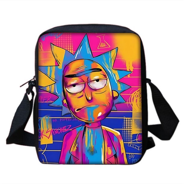 3 pcs set Funny M-mortys Cartoon R-ricks School Bag For Boy Girls with Shoulder Bags Pencil box Cartoon Backpack for Child