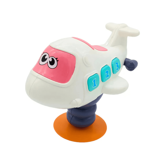 Sonajero Bebe Avion con Luz y Sonido Blanco Kaichi