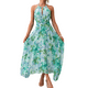 thumbnail image 1 of Vestido floral para mujer, largo de verano, cuello en V, estilo bohemio, elegante, de cintura alta, informal, vintage, para playa., 1 of 5