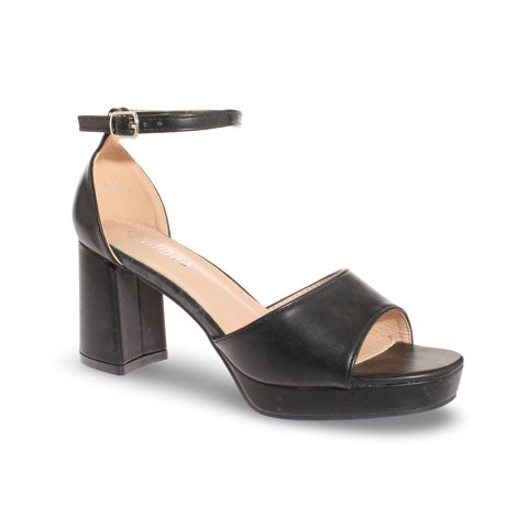 Sandalia Taco Negro Vía Franca