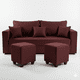 thumbnail image 2 of Living Aurelia 3 Cuerpos + 2 Pouf Tela BURDEO, 2 of 2