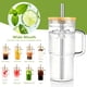 thumbnail image 2 of Vasos de vidrio Birity de 710 ml con tapas y pajitas para batidos, té y zumo, 2 of 7