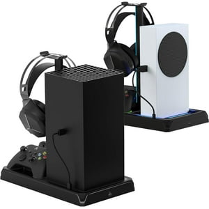 Soporte De Carga Vertical Aaronmei Para Xbox Series X/S Con Ventilador De Enfriamiento Y Estación De Carga Dual