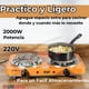 thumbnail image 2 of Cocina Eléctrica 2 Platos 2000W Cocinilla Portátil Naranja, 2 of 8