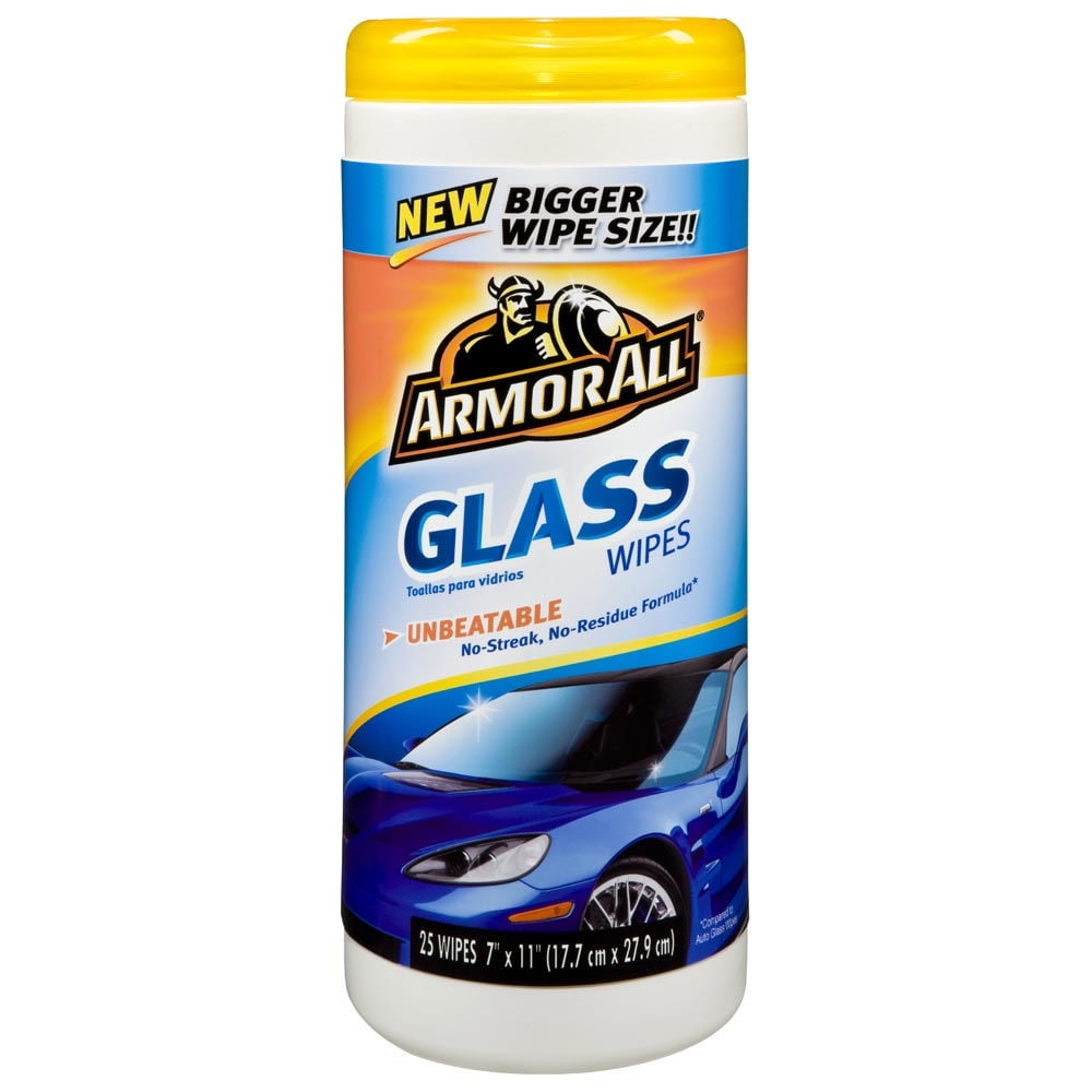 Pack De 25 Toallitas Húmedas Limpiadoras Para Vidrios 1 Un Armor All
