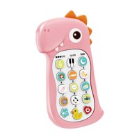 Bothyi - Mini Teléfono Juguete Dinosaurio Teléfono Juguete Teléfono Móvil Juguete Para Niño Preescolar Rosa