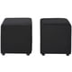 thumbnail image 1 of Set 2 Poufs Cali Felpa Negro, 1 of 1