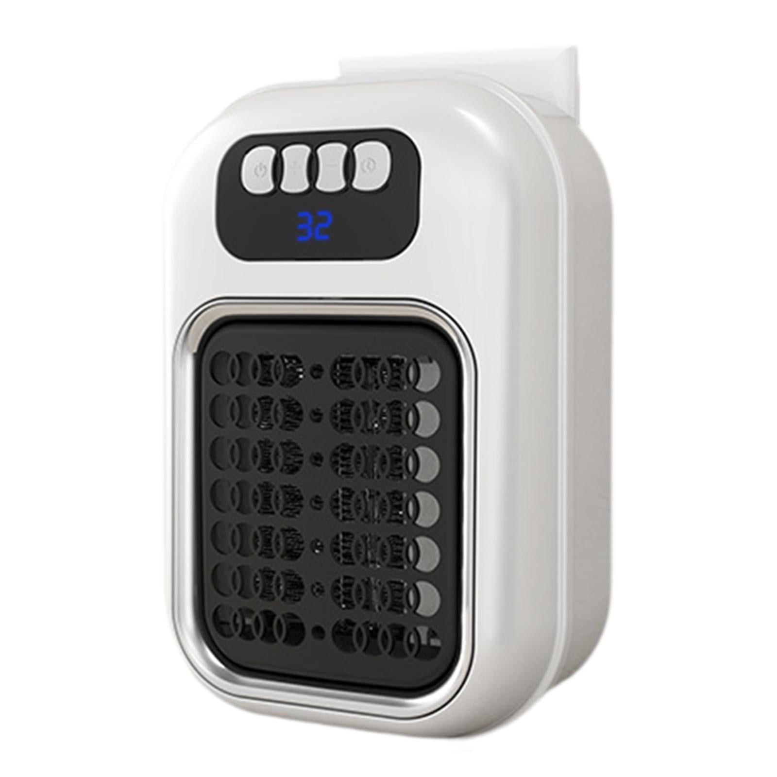 Bothyi - Calentador De Espacio Con Toma De Corriente De Pared, Minicalentador Ajustable Para Interiores, Oficinas Y Hogares, Color Blanco