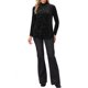thumbnail image 2 of INSPIRE CHIC Blusa de Mujer de Terciopelo Burnout Cuello Alto Manga Larga Ajuste Holgado Elástico Camisa Floral Transparente para Fiesta XL Negro, 2 of 6