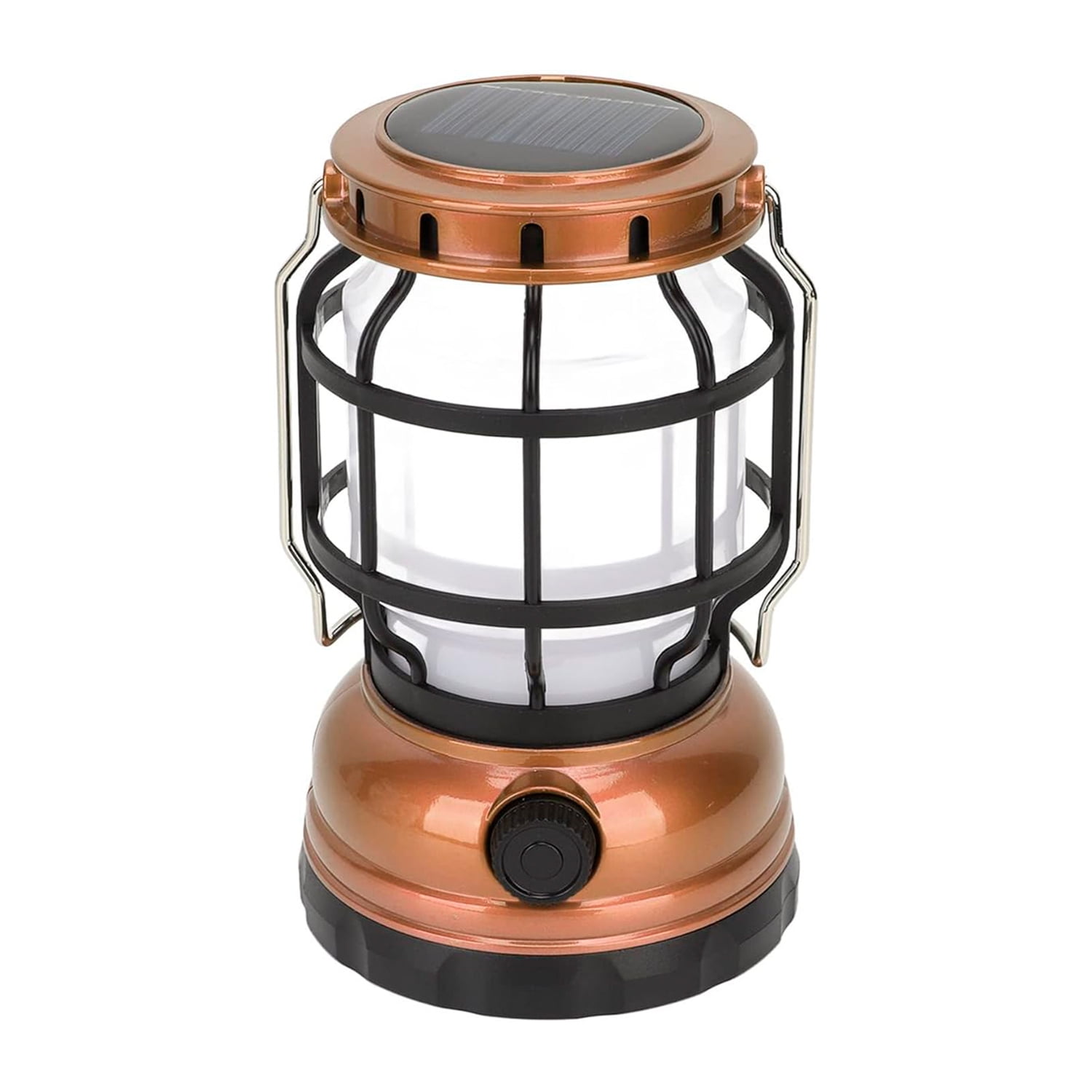 Genérico - Lámpara Portátil De Camping Recarga Solar/usb Cobre