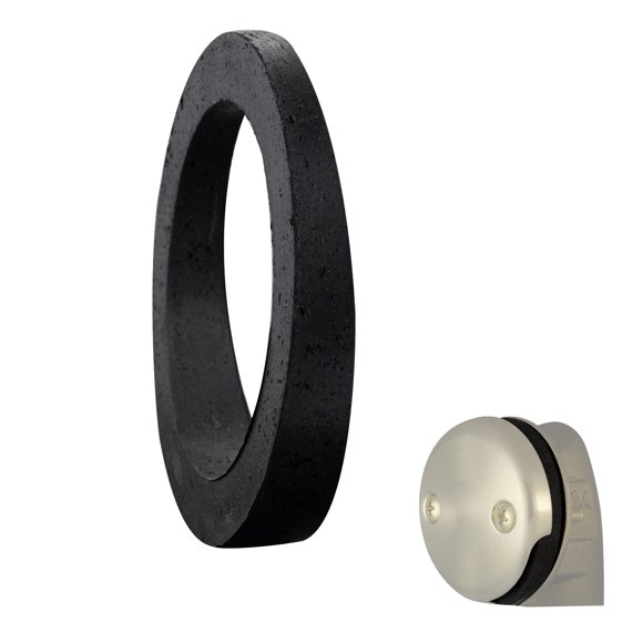 Junta para desagüe de bañera Uni-Green, placa de rebose de goma, 6,4 cm