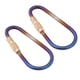 thumbnail image 3 of 2 Piezas Senderismo Titanio Anillo En D Mosquetón Llavero Hebilla Clip Tornillo Puerta, 3 of 5