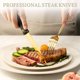 thumbnail image 3 of Astercook 24-Piece Silverware Set with Steak Knives, Gold Flatware, 3 of 3