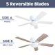 thumbnail image 3 of Ventilador de techo Prominence Home Benton 132 cm con luz LED, color blanco, 3 of 9