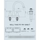 thumbnail image 5 of Grifo para lavabo de baño FORIOUS, negro mate, 4 pulgadas, juego central con 2/3 orificios, 5 of 9