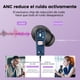thumbnail image 3 of VEATOOL P91 Auriculares Inalámbricos, Auriculares Bluetooth V5.4 Estéreo con Micrófonos de Cancelación de Ruido, 60 Horas de Reproducción, Estuche Mini con Pantalla LED Dual, 3 of 7