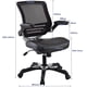 thumbnail image 3 of Silla de oficina Modway Edge con respaldo de malla blanca y asiento de vinilo negro, 3 of 9