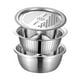 thumbnail image 3 of Kit Lavabo Rallador Acero Inoxidable 3 En 1 Ensaladera Multifuncional 28cm, 3 of 5