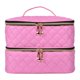 thumbnail image 3 of Bolsa De Almacenamiento De Esmalte De Uñas Caja De Soporte De Esmalte De Uñas De Doble Capa Para Maquillaje De Viaje Rosa, 3 of 5