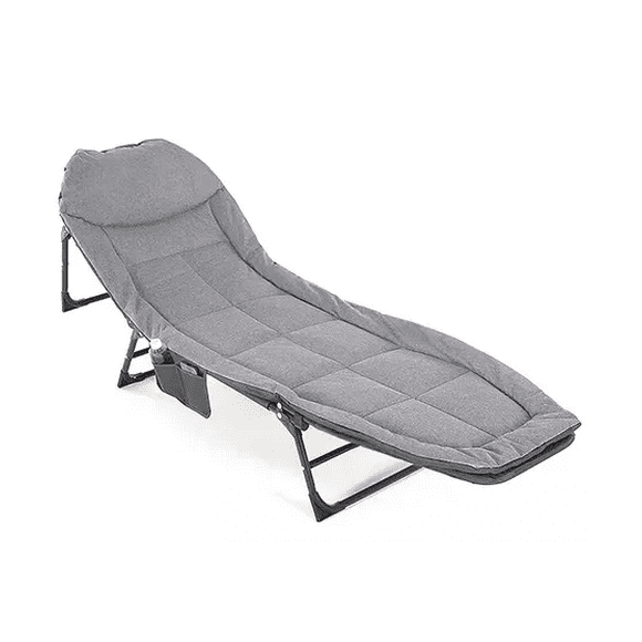 Catre/cama campaña outdoor plegable acolchado gris
