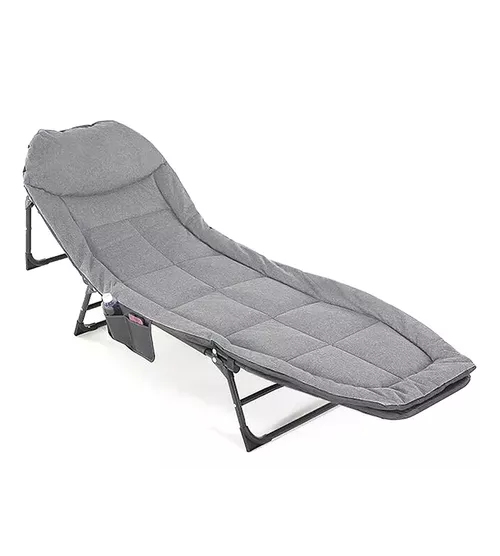 Genérico - Catre/Cama Campaña Outdoor Plegable Acolchado Gris