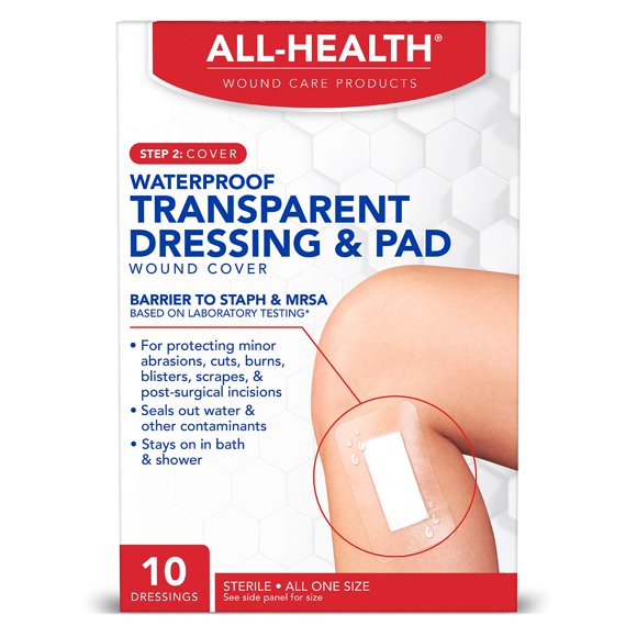 Apósito para heridas All Health 6 cm x 10 cm - 10 unidades
