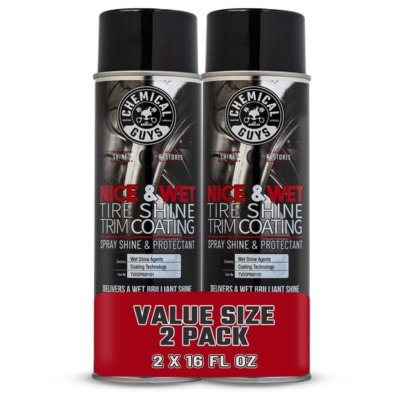 Tire Shine Chemical Guys Nice and Wet (aerosol), paquete de 2