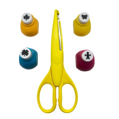 Pequi - Set De Tijeras Con 4 Perforadoras