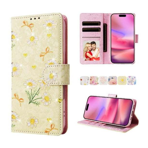FOXDOCK Funda Tipo Cartera Floral para Xiaomi Poco X6 ,Funda con Tapa de Cuero PU, Protección Antigolpes con Ranuras para Tarjetas y Soporte
