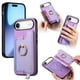thumbnail image 1 of Funda Magnética para iPhone Air con Billetera y Anillo, Protector Resistente Morado, 1 of 6