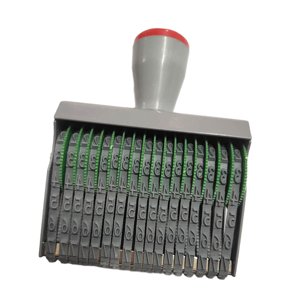 Magideal - Sello De Goma Con Números, Sello De Numeración De 17 Dígitos, Ruedas Accs, Rodillo Rodante, Sello De Fecha Para Fecha, Papelería, Fabricación De Tarje