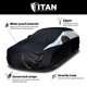 thumbnail image 5 of Funda de coche Titan Jet Black Poly 210T impermeable para sedanes, 5 of 9